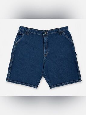 Wrangler Carpenter Denim Shorts Men’s 42 Blue Workwear Utility Relaxed